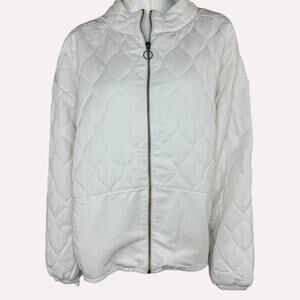 Anybody Quilted Sueded Twill Jacket Natural Womens 1X NWOT